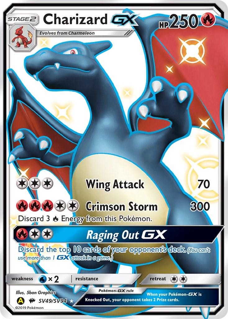 Hidden Fates Charizard GX Pokémon card